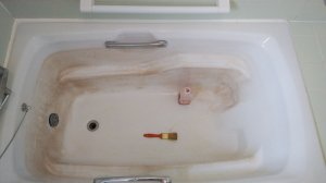 浴槽汚れ　シミ　リペア