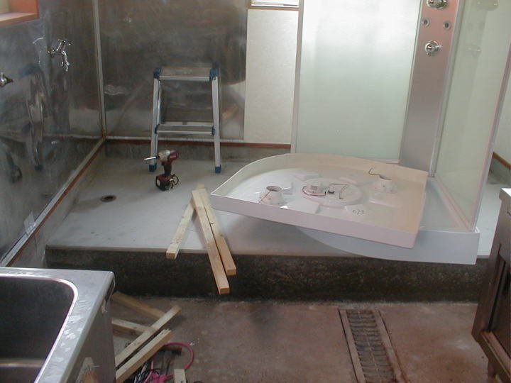 横浜　店舗工事　浴室　脱衣場　スケルトン　自由設計　施工例