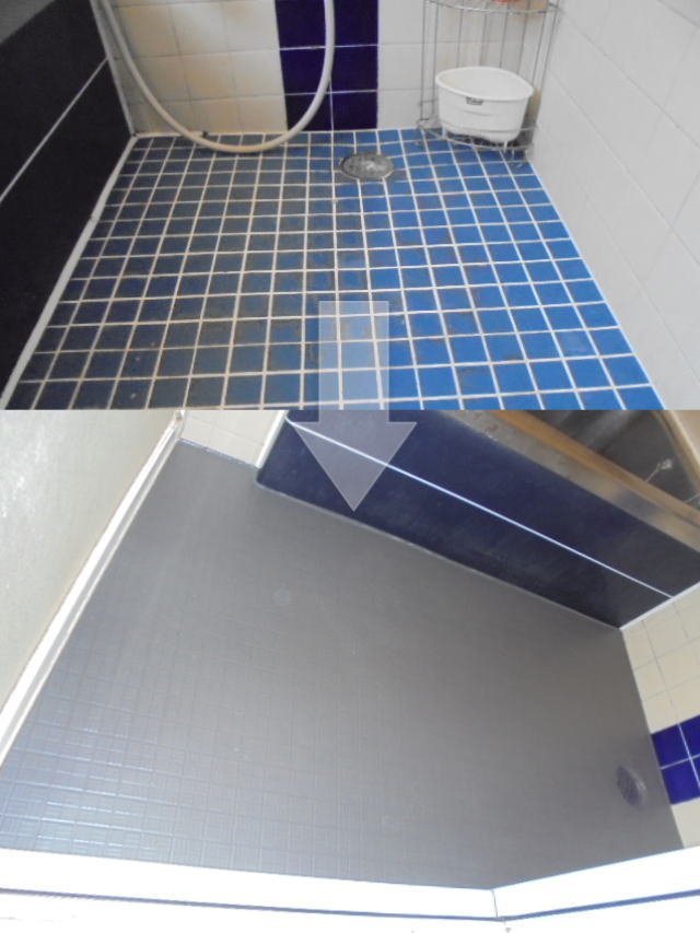 漏水＋汚い＋冷たいを改善　浴室の床シートリフォーム　千葉